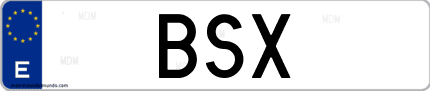 Matrícula de España BSX