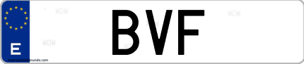 Matrícula de España BVF
