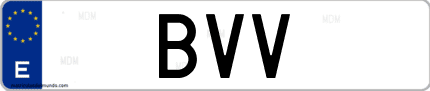 Matrícula de España BVV