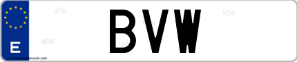 Matrícula de España BVW