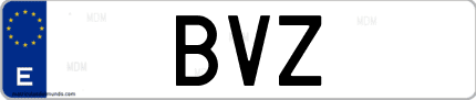 Matrícula de España BVZ