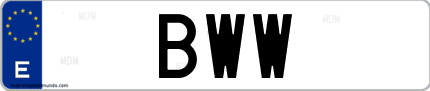 Matrícula de España BWW