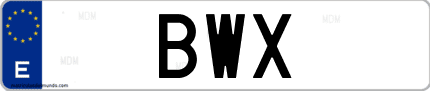 Matrícula de España BWX