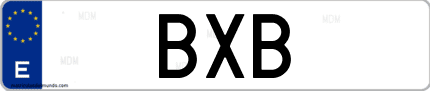 Matrícula de España BXB