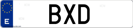 Matrícula de España BXD