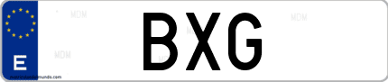 Matrícula de España BXG