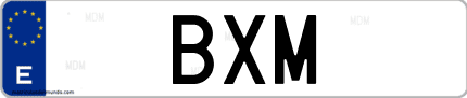 Matrícula de España BXM