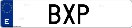 Matrícula de España BXP