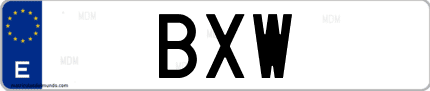 Matrícula de España BXW