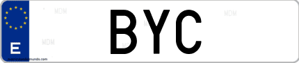 Matrícula de España BYC