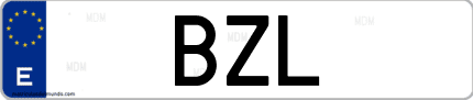 Matrícula de España BZL