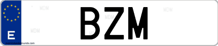 Matrícula de España BZM