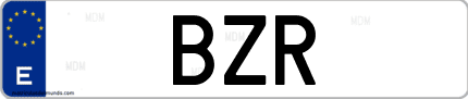 Matrícula de España BZR