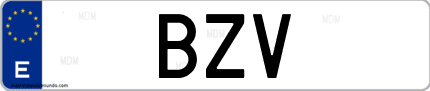 Matrícula de España BZV