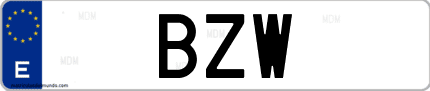 Matrícula de España BZW