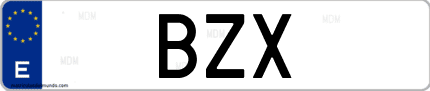 Matrícula de España BZX