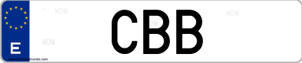 Matrícula de España CBB