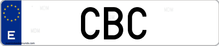 Matrícula de España CBC