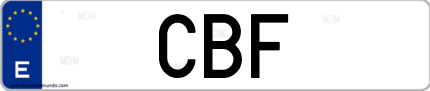 Matrícula de España CBF