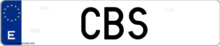 Matrícula de España CBS