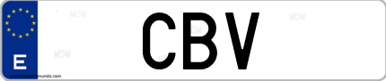 Matrícula de España CBV