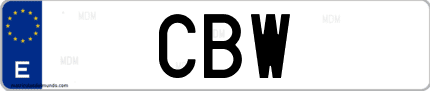 Matrícula de España CBW