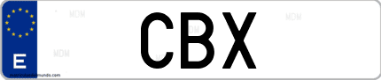 Matrícula de España CBX
