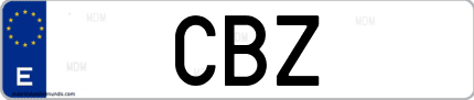 Matrícula de España CBZ