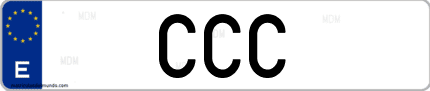 Matrícula de España CCC