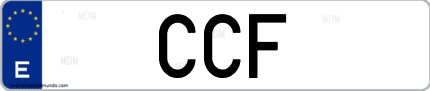 Matrícula de España CCF