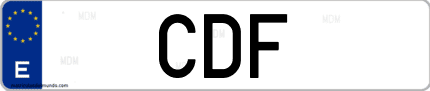 Matrícula de España CDF