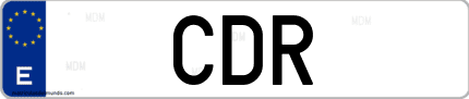 Matrícula de España CDR