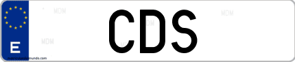 Matrícula de España CDS