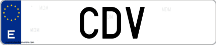 Matrícula de España CDV