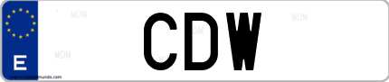 Matrícula de España CDW