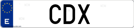 Matrícula de España CDX