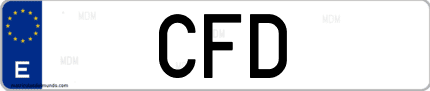Matrícula de España CFD
