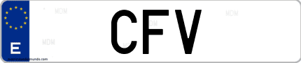Matrícula de España CFV