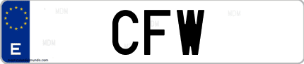 Matrícula de España CFW