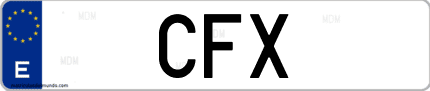 Matrícula de España CFX