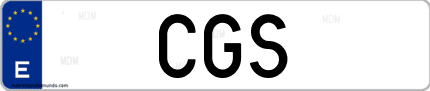 Matrícula de España CGS