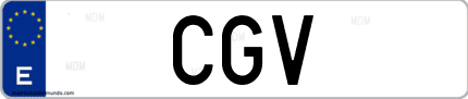 Matrícula de España CGV