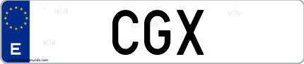 Matrícula de España CGX