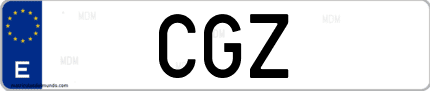 Matrícula de España CGZ