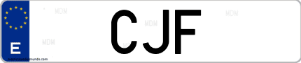 Matrícula de España CJF