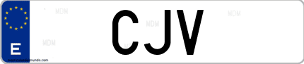 Matrícula de España CJV