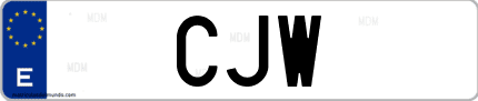 Matrícula de España CJW