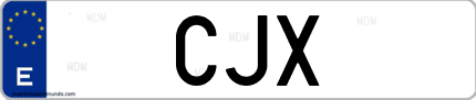 Matrícula de España CJX
