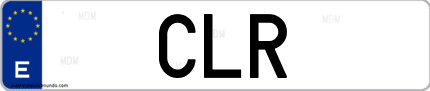 Matrícula de España CLR