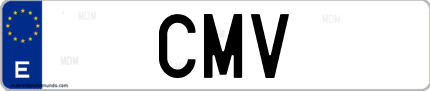 Matrícula de España CMV